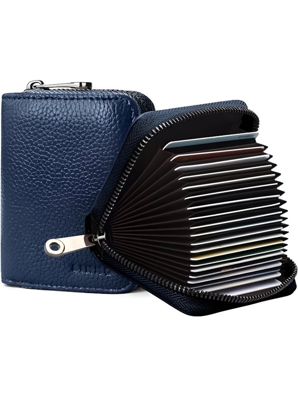 RFID 20 Slots Credit Card Holder Genuine Leather Small Wallet for Women